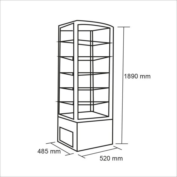 Vitrina Vertical Blanco 288 Litros MAIGAS