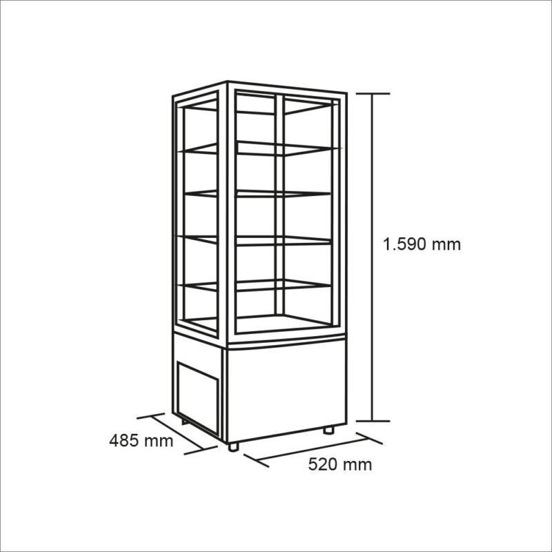 Vitrina Vertical Blanco 218 Litros MAIGAS