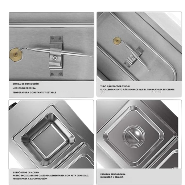 DETALLES Máquina Chocolatera de 2 Depósitos 1.5 Lts CALVAC