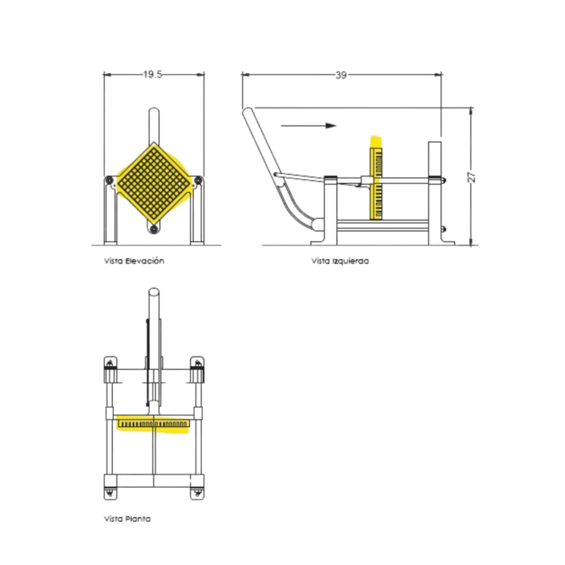 Cuchillo de Repuesto para Picadora de Papas y Cebollas 10 mm VENTUS despiece