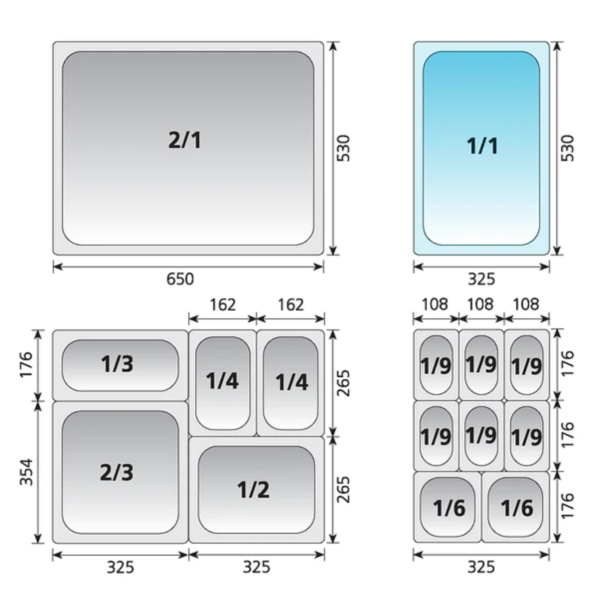 Fuente Gastronómica 1/3 Fondo 10 cm SANTA MARIANA